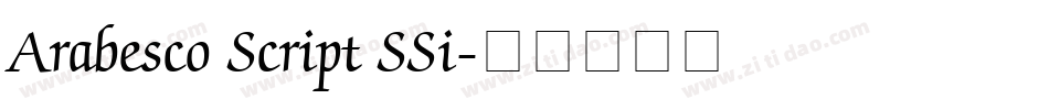 Arabesco Script SSi字体转换